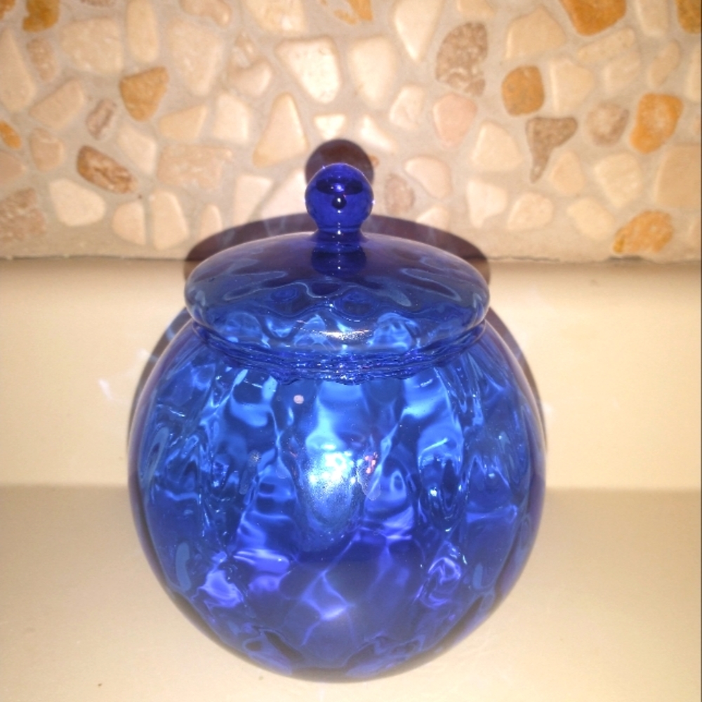 Princess House blue decanter.